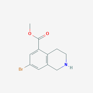 molecular formula C11H12BrNO2 B12935932 Methyl 7-bromo-1,2,3,4-tetrahydroisoquinoline-5-carboxylate 