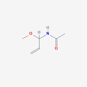 molecular formula C6H11NO2 B12935956 N-(1-Methoxyprop-2-en-1-yl)acetamide CAS No. 77413-86-6