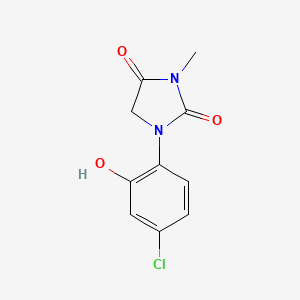 molecular formula C10H9ClN2O3 B12935990 1-(4-Chloro-2-hydroxyphenyl)-3-methylimidazolidine-2,4-dione CAS No. 206120-10-7