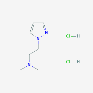molecular formula C7H15Cl2N3 B12935997 N,N-Dimethyl-2-(1H-pyrazol-1-yl)ethan-1-amine dihydrochloride 