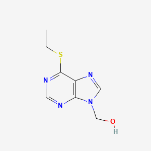 molecular formula C8H10N4OS B12936133 [6-(Ethylsulfanyl)-9h-purin-9-yl]methanol CAS No. 14133-07-4
