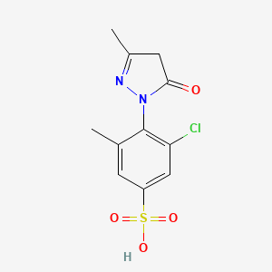 molecular formula C11H11ClN2O4S B1293618 5-Chloro-6-(4,5-dihydro-3-methyl-5-oxo-1H-pyrazol-1-yl)toluene-3-sulphonic acid CAS No. 6387-17-3