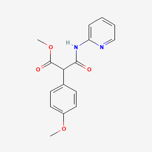 molecular formula C16H16N2O4 B12936183 Methyl 2-(4-methoxyphenyl)-3-oxo-3-(2-pyridylamino)propanoate 