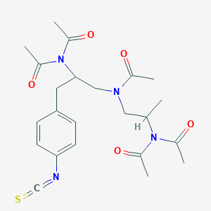 molecular formula C23H30N4O5S B129362 N-[2-(diacetylamino)-3-(4-isothiocyanatophenyl)propyl]-N-[2-(diacetylamino)propyl]acetamide CAS No. 141849-44-7