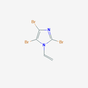 molecular formula C5H3Br3N2 B12936216 2,4,5-Tribromo-1-vinylimidazole CAS No. 41205-31-6