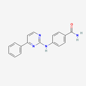 molecular formula C17H14N4O B12936251 4-[(4-Phenylpyrimidin-2-yl)amino]benzamide CAS No. 434944-87-3