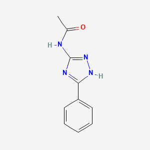 molecular formula C10H10N4O B12936264 N-(5-phenyl-1H-1,2,4-triazol-3-yl)acetamide CAS No. 62400-12-8
