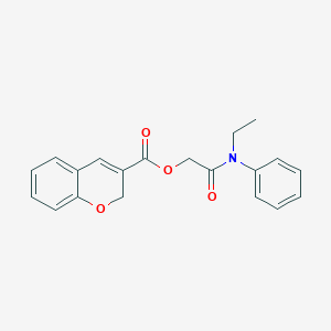 molecular formula C20H19NO4 B12936290 2-(Ethyl(phenyl)amino)-2-oxoethyl 2H-chromene-3-carboxylate 