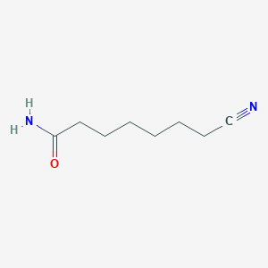 molecular formula C8H14N2O B12936339 7-Cyanoheptanamide CAS No. 90152-68-4