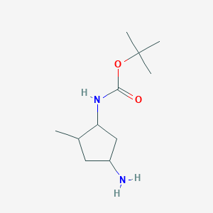 molecular formula C11H22N2O2 B12936354 tert-Butyl (4-amino-2-methylcyclopentyl)carbamate 