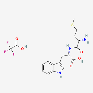 molecular formula C18H22F3N3O5S B12936407 H-Met-Trp-OH.TFA 