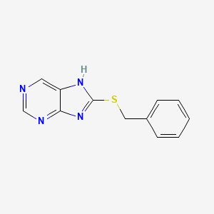 molecular formula C12H10N4S B12936412 8-benzylsulfanyl-7H-purine CAS No. 13516-51-3