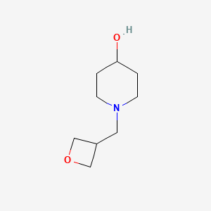 molecular formula C9H17NO2 B12936479 1-(Oxetan-3-ylmethyl)piperidin-4-ol 