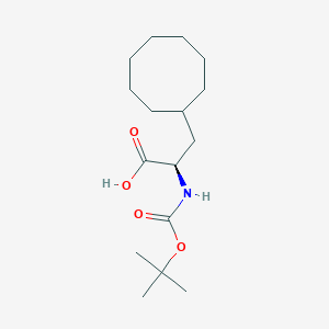 molecular formula C16H29NO4 B12936489 (R)-2-((tert-Butoxycarbonyl)amino)-3-cyclooctylpropanoic acid 