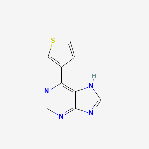 molecular formula C9H6N4S B12936511 6-(Thiophen-3-yl)-7H-purine CAS No. 918537-12-9