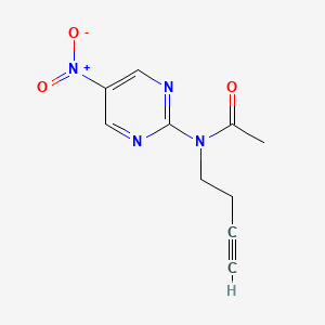 molecular formula C10H10N4O3 B12936517 N-(But-3-yn-1-yl)-N-(5-nitropyrimidin-2-yl)acetamide CAS No. 111097-52-0