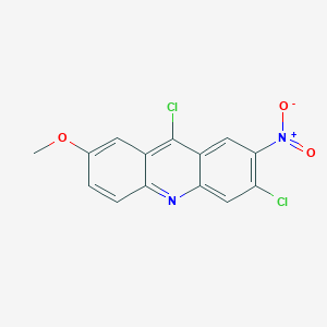 molecular formula C14H8Cl2N2O3 B12936565 3,9-Dichloro-7-methoxy-2-nitroacridine CAS No. 42326-32-9