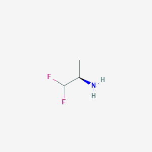 molecular formula C3H7F2N B12936590 (R)-1,1-Difluoropropan-2-amine 