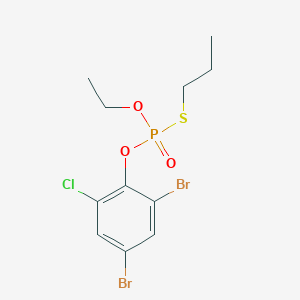 molecular formula C11H14Br2ClO3PS B12936647 O-(2,4-Dibromo-6-chlorophenyl) O-ethyl S-propyl phosphorothioate 