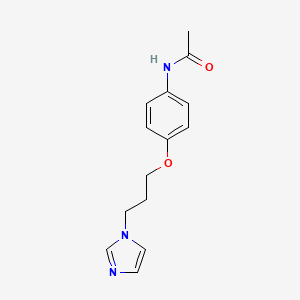 molecular formula C14H17N3O2 B12936649 N-(4-(3-(1H-Imidazol-1-yl)propoxy)phenyl)acetamide CAS No. 88137-90-0