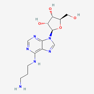 molecular formula C13H20N6O4 B12936652 N-(3-Aminopropyl)adenosine CAS No. 34436-52-7