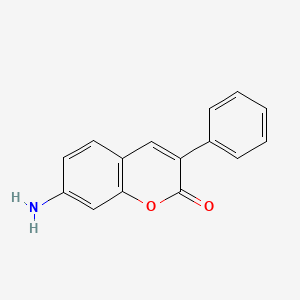 molecular formula C15H11NO2 B1293671 2H-1-Benzopyran-2-one, 7-amino-3-phenyl- CAS No. 4108-61-6