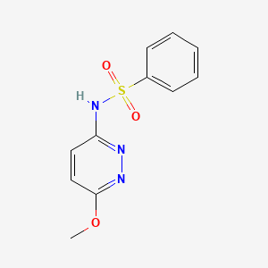 molecular formula C11H11N3O3S B12936730 Benzenesulfonamide, N-(6-methoxy-3-pyridazinyl)- CAS No. 56158-86-2