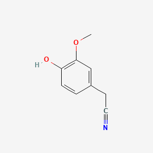 molecular formula C9H9NO2 B1293680 4-Hydroxy-3-methoxyphenylacetonitrile CAS No. 4468-59-1