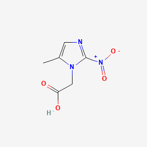 molecular formula C6H7N3O4 B12936818 Imidazole-1-acetic acid, 5-methyl-2-nitro- CAS No. 23571-51-9