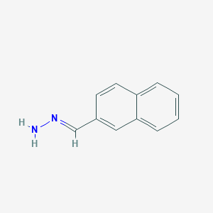 molecular formula C11H10N2 B12936851 (Naphthalen-2-ylmethylene)hydrazine 