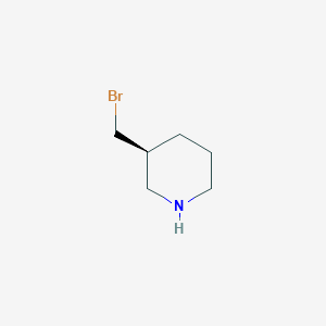 molecular formula C6H12BrN B12936898 (S)-3-(Bromomethyl)piperidine 