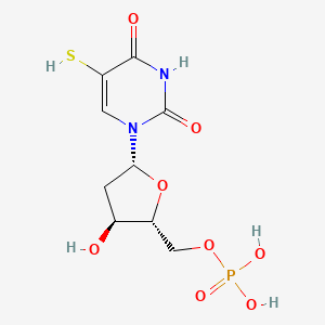 molecular formula C9H13N2O8PS B12936903 2'-Deoxy-5-sulfanyluridine 5'-(dihydrogen phosphate) CAS No. 61366-71-0