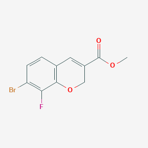 molecular formula C11H8BrFO3 B12936935 Methyl 7-bromo-8-fluoro-2H-chromene-3-carboxylate 
