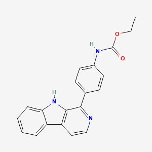 molecular formula C20H17N3O2 B12936945 Ethyl [4-(9H-beta-carbolin-1-yl)phenyl]carbamate CAS No. 833430-88-9