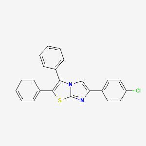 molecular formula C23H15ClN2S B12937022 Imidazo[2,1-b]thiazole, 6-(4-chlorophenyl)-2,3-diphenyl- CAS No. 92082-03-6
