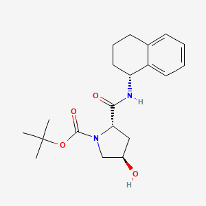 molecular formula C20H28N2O4 B12937101 tert-Butyl (2S,4R)-4-hydroxy-2-(((R)-1,2,3,4-tetrahydronaphthalen-1-yl)carbamoyl)pyrrolidine-1-carboxylate 