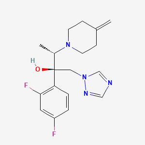 molecular formula C18H22F2N4O B12937123 (2R,3S)-2-(2,4-difluorophenyl)-3-(4-methylenepiperidin-1-yl)-1-(1H-1,2,4-triazol-1-yl)butan-2-ol 