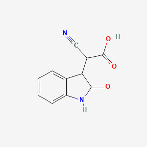 B1293719 Cyano-(2-oxo-2,3-dihydro-1H-indol-3-yl)-acetic acid CAS No. 54744-67-1