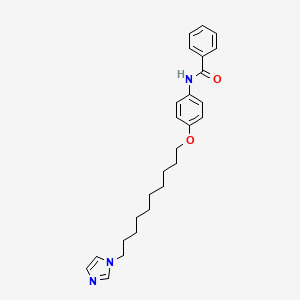 molecular formula C26H33N3O2 B12937276 N-(4-((10-(1H-Imidazol-1-yl)decyl)oxy)phenyl)benzamide CAS No. 88138-14-1