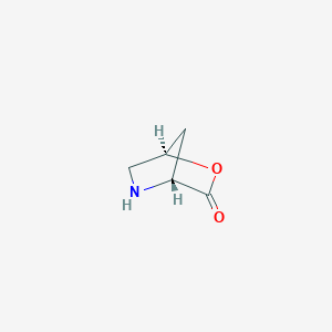 molecular formula C5H7NO2 B12937319 (1R,4R)-2-oxa-5-azabicyclo[2.2.1]heptan-3-one 