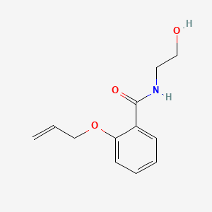 molecular formula C12H15NO3 B1293732 BENZAMIDE, o-ALLYLOXY-N-(beta-HYDROXYETHYL)- CAS No. 63887-17-2
