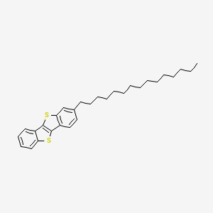 molecular formula C29H38S2 B12937435 2-Pentadecylbenzo[b]benzo[4,5]thieno[2,3-d]thiophene 