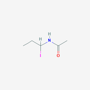 molecular formula C5H10INO B12937468 Acetamide, N-(1-iodopropyl)- CAS No. 62123-44-8