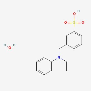 molecular formula C15H19NO4S B12937480 N-Ethyl-N-benzylaniline-3'-sulfonic Acid Monohydrate 