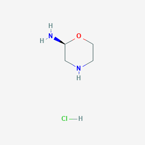 molecular formula C4H11ClN2O B12937492 (S)-Morpholin-2-amine hydrochloride 