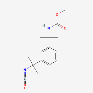 molecular formula C15H20N2O3 B12937529 Carbamic acid, N-[1-[3-(1-isocyanato-1-methylethyl)phenyl]-1-methylethyl]-, methyl ester CAS No. 90826-33-8