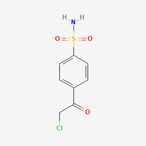 molecular formula C8H8ClNO3S B12937536 4-(2-Chloroacetyl)benzenesulfonamide 