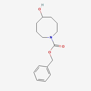 molecular formula C15H21NO3 B12937546 Benzyl 5-hydroxyazocane-1-carboxylate 