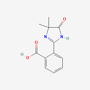 molecular formula C12H12N2O3 B12937579 2-(4,4-Dimethyl-5-oxo-4,5-dihydro-1H-imidazol-2-yl)benzoic acid CAS No. 65241-58-9