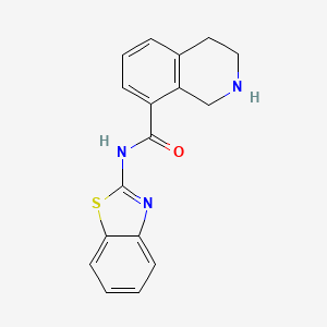 molecular formula C17H15N3OS B12937610 N-(Benzo[d]thiazol-2-yl)-1,2,3,4-tetrahydroisoquinoline-8-carboxamide 